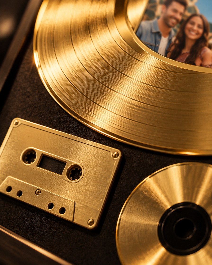 Detail of the golden record